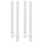 VIDAXL Pieds de table basse blanc 2 pcs 40x(110-111) cm acier