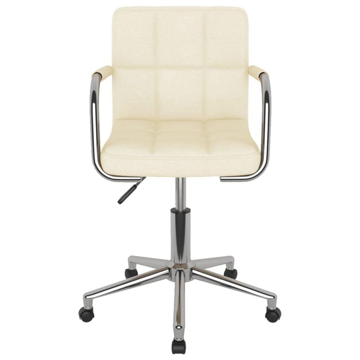 VIDAXL Chaise pivotante de bureau Creme Tissu