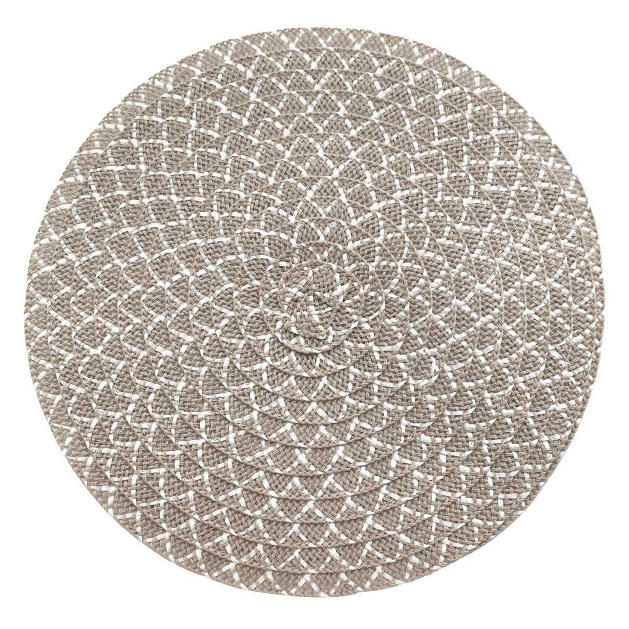 Douceur d'Intérieur Set de table rond  rosace  38cm naturel