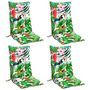 Voir la diapositive 3 : VIDAXL Coussins de chaise a dossier haut lot de 4 multicolore
