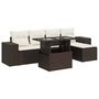 Voir la diapositive 2 : VIDAXL Salon de jardin avec coussins 6 pcs marron resine tressee