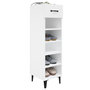Voir la diapositive 4 : VIDAXL Armoire à chaussure Blanc brillant 30x35x105 cm Bois ingénierie