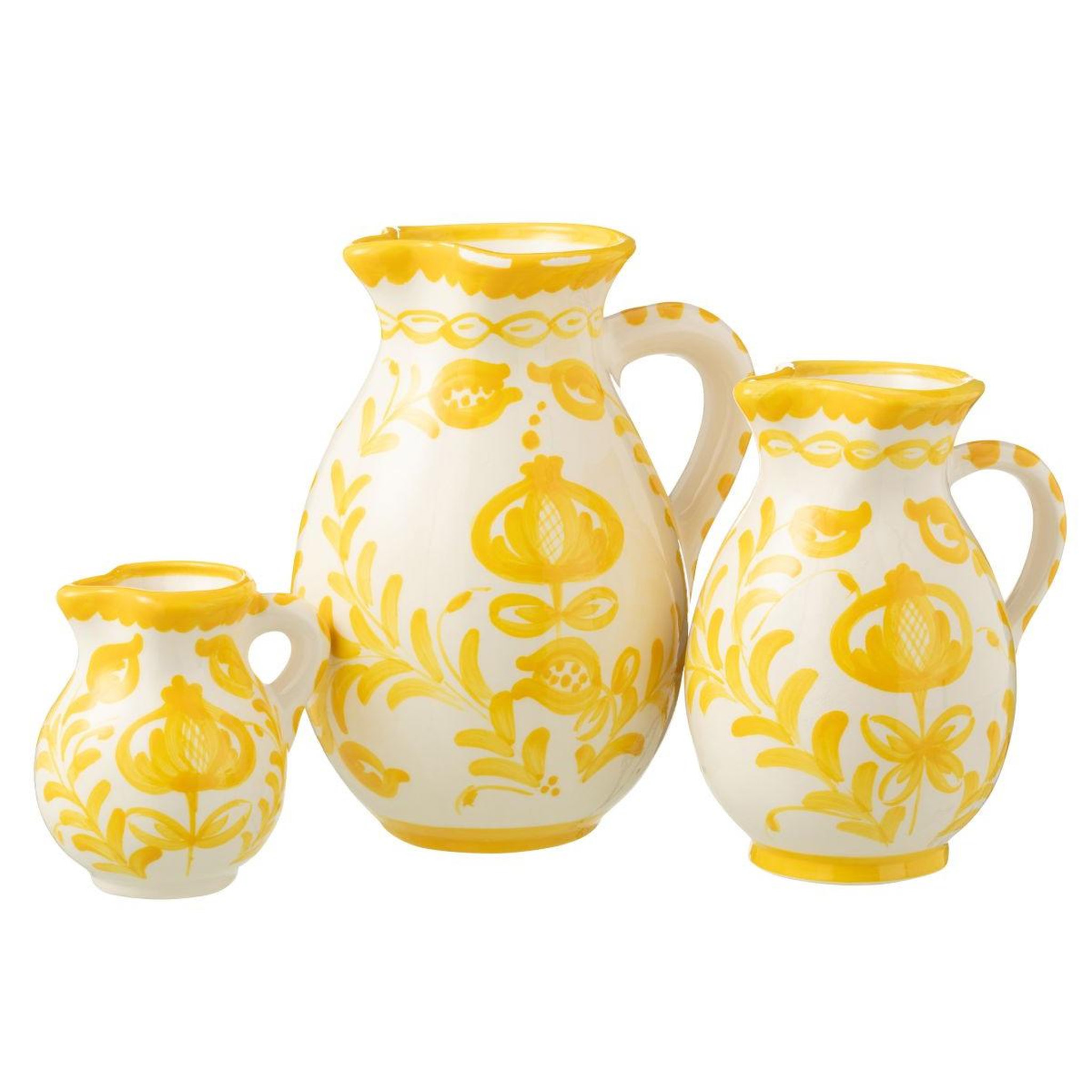 Voir la diapositive 2 : J-LINE Pichet en céramique  granada  3,3l jaune