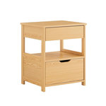 SOBUY SoBuy - Table De Chevet à deux tiroirs - Nordique - FRG258. Coloris disponibles : Noir