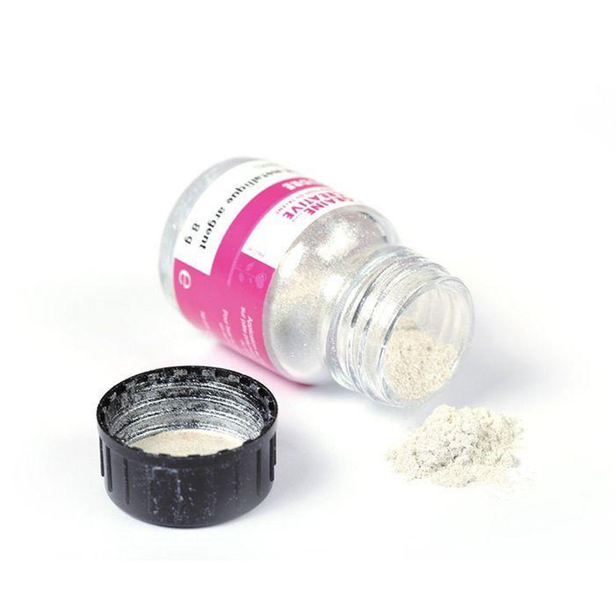 Graine créative Poudre effet métallique argent pour pâte polymère - 8 g