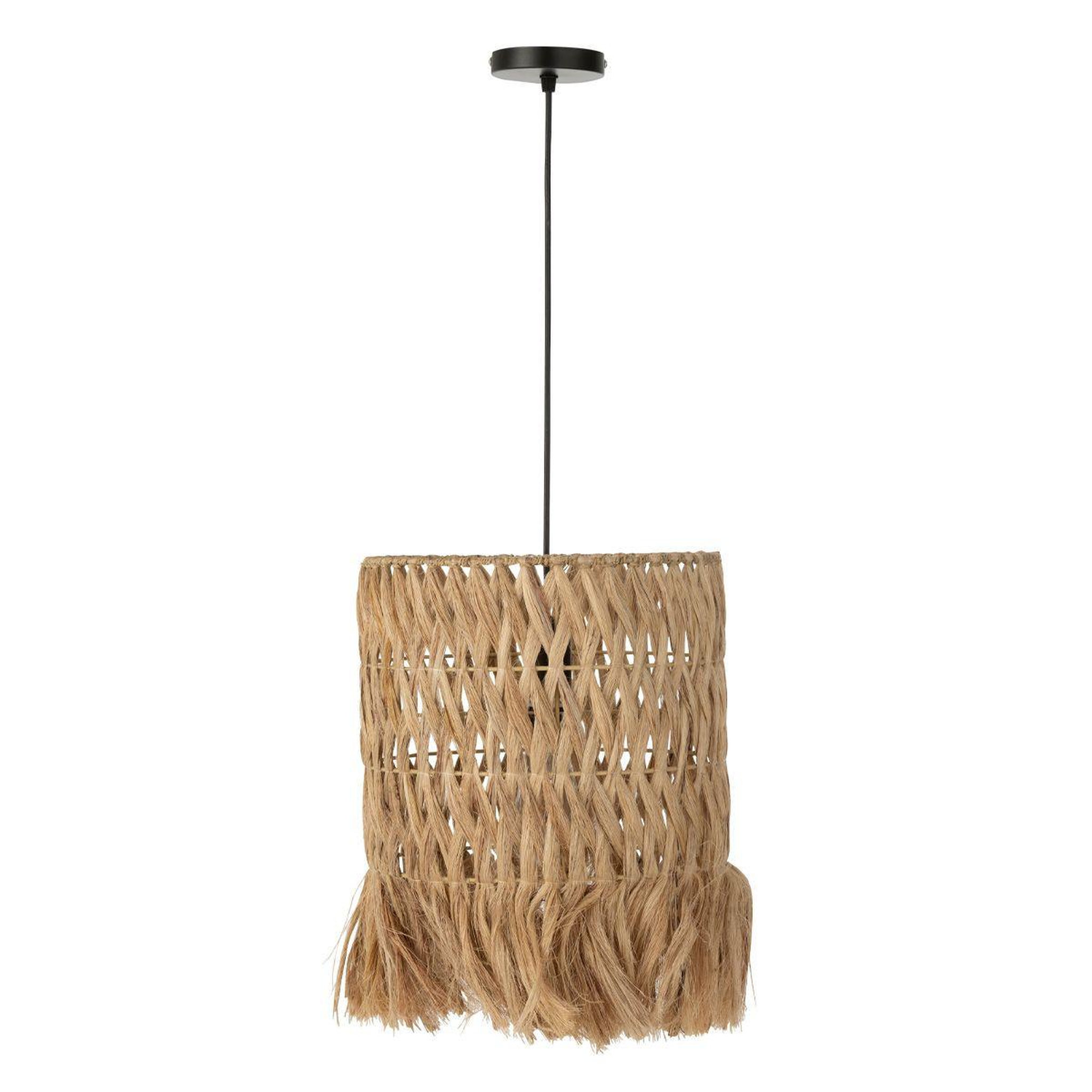 Voir la diapositive 1 : J-LINE Lampe suspension  feuille de bananier  40cm naturel