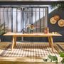 Voir la diapositive 5 : SWEEEK Table de jardin extensible bois d'acacia + 10 assises 2 fauteuils 8 chaises PALENA et MERINA 275 x 100 x 75 cm naturel et beige