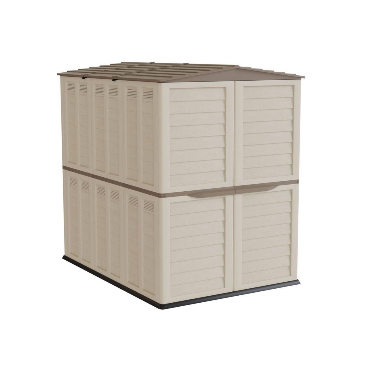 ART PLAST Abri de Jardin Extérieur 5500L Beige - Cabanon de jardin en Polypropylène 151x208x200 - Rangement Outils, Vélos, ARTPLAST
