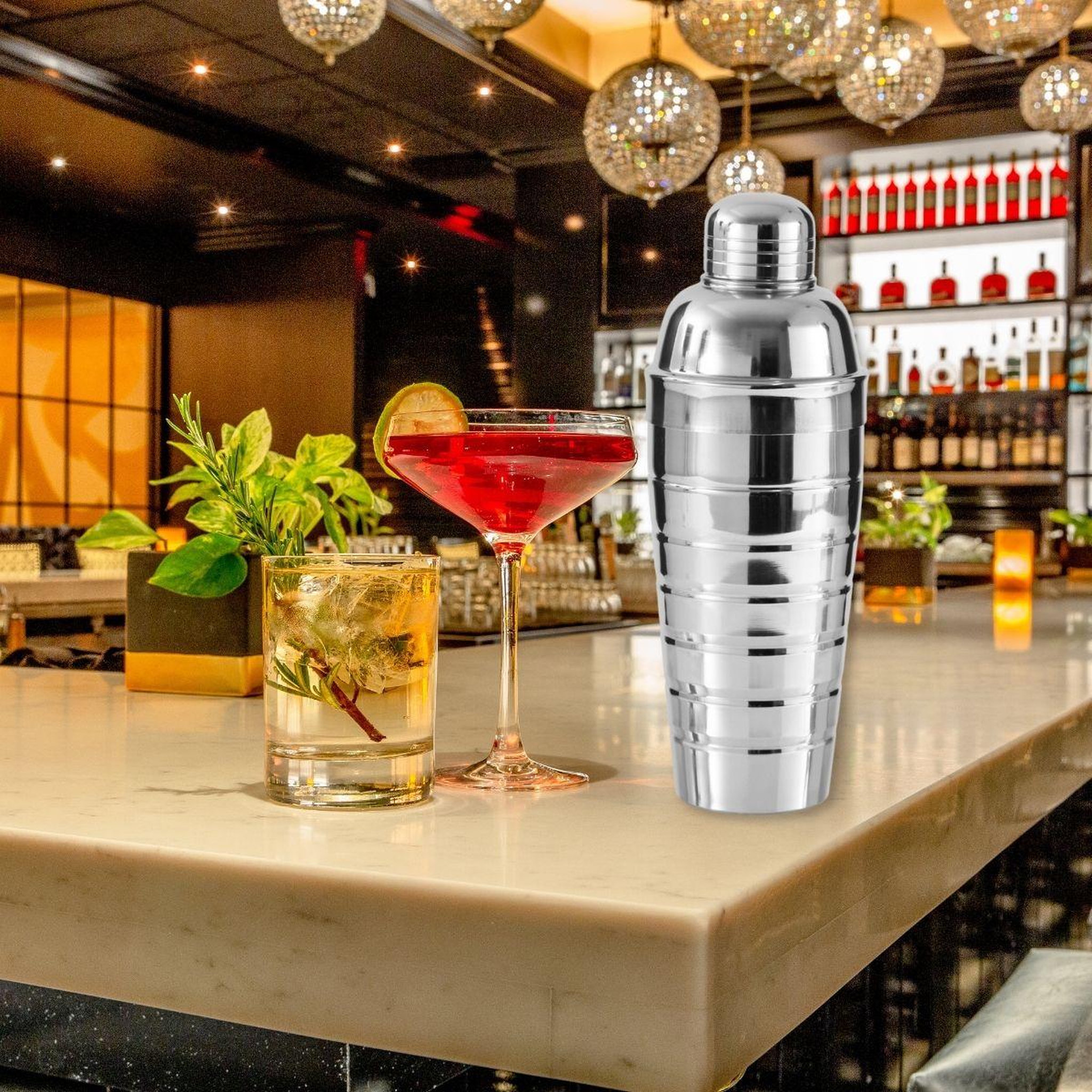Voir la diapositive 2 : Fackelmann Duo cocktails avec shaker et doseur à alcool inox fackelmann bar concept