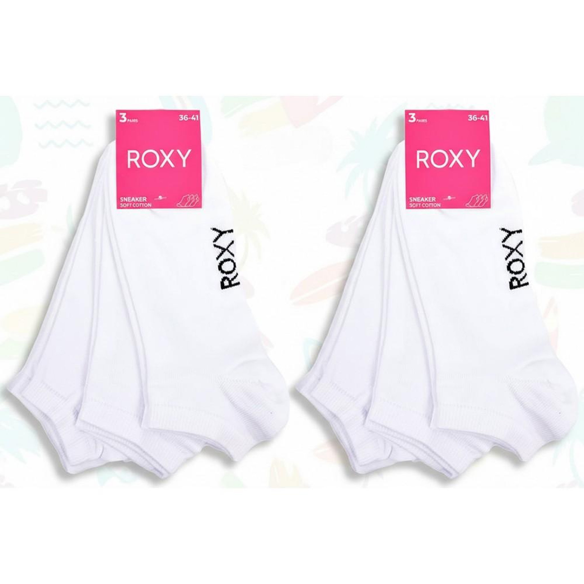 Voir la diapositive 4 : ROXY ROXY Lot Chaussettes Courtes Sneaker– Pack de 6 Paires