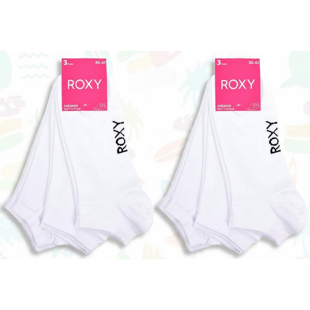 ROXY ROXY Lot Chaussettes Courtes Sneaker– Pack de 6 Paires