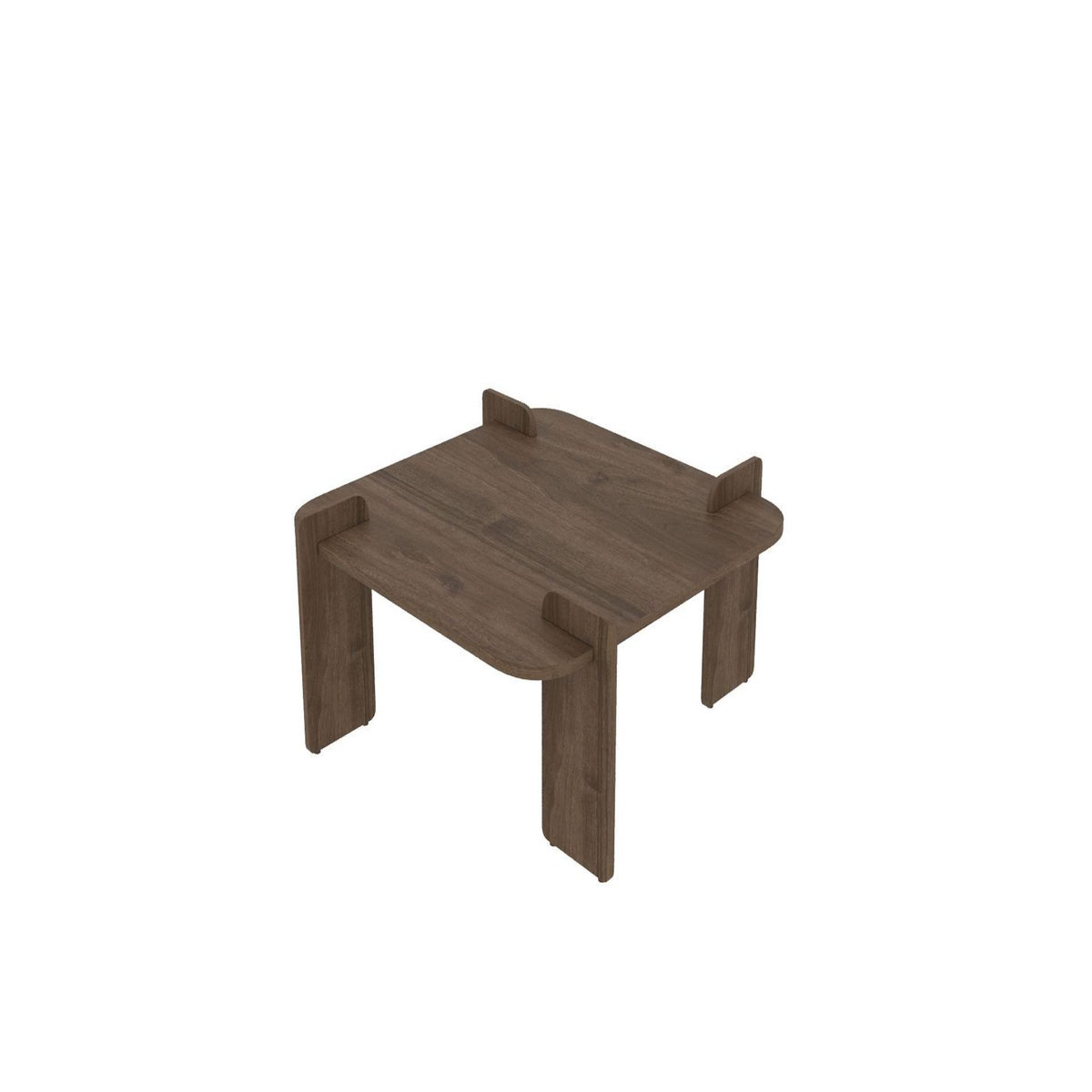 Habitat et Jardin Table basse en bois  Woog  90 x 90 x 35 cm - Noyer