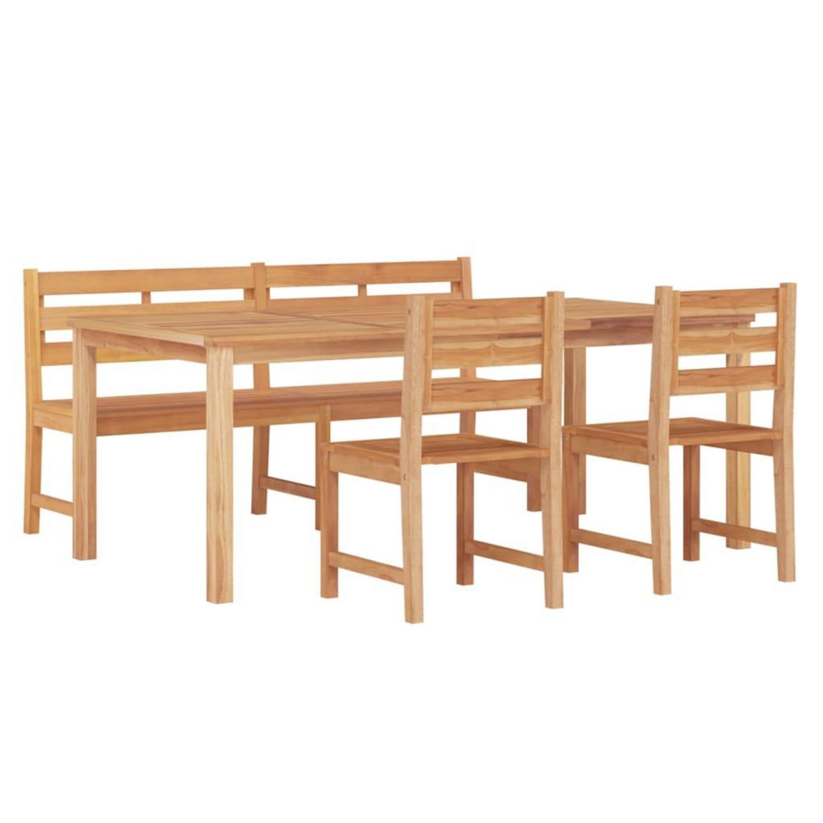 VIDAXL Ensemble a manger de jardin 4 pcs Bois de teck massif