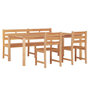 Voir la diapositive 3 : VIDAXL Ensemble a manger de jardin 4 pcs Bois de teck massif