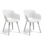 Keter Keter Chaises d'exterieur Akola lot de 2 Blanc