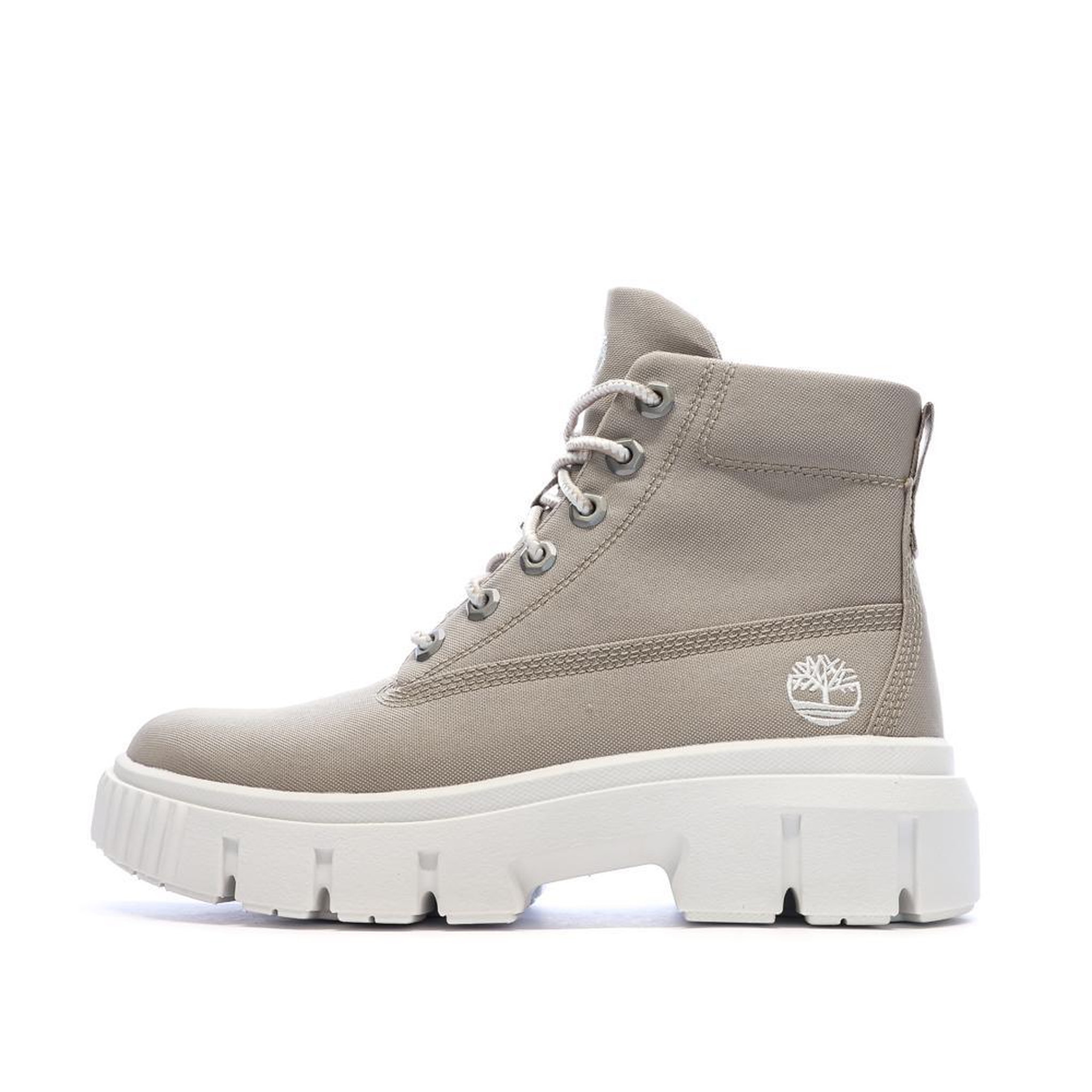 TIMBERLAND Bottines beige femme timberland greyfield mid lace up. Coloris disponibles : Beige