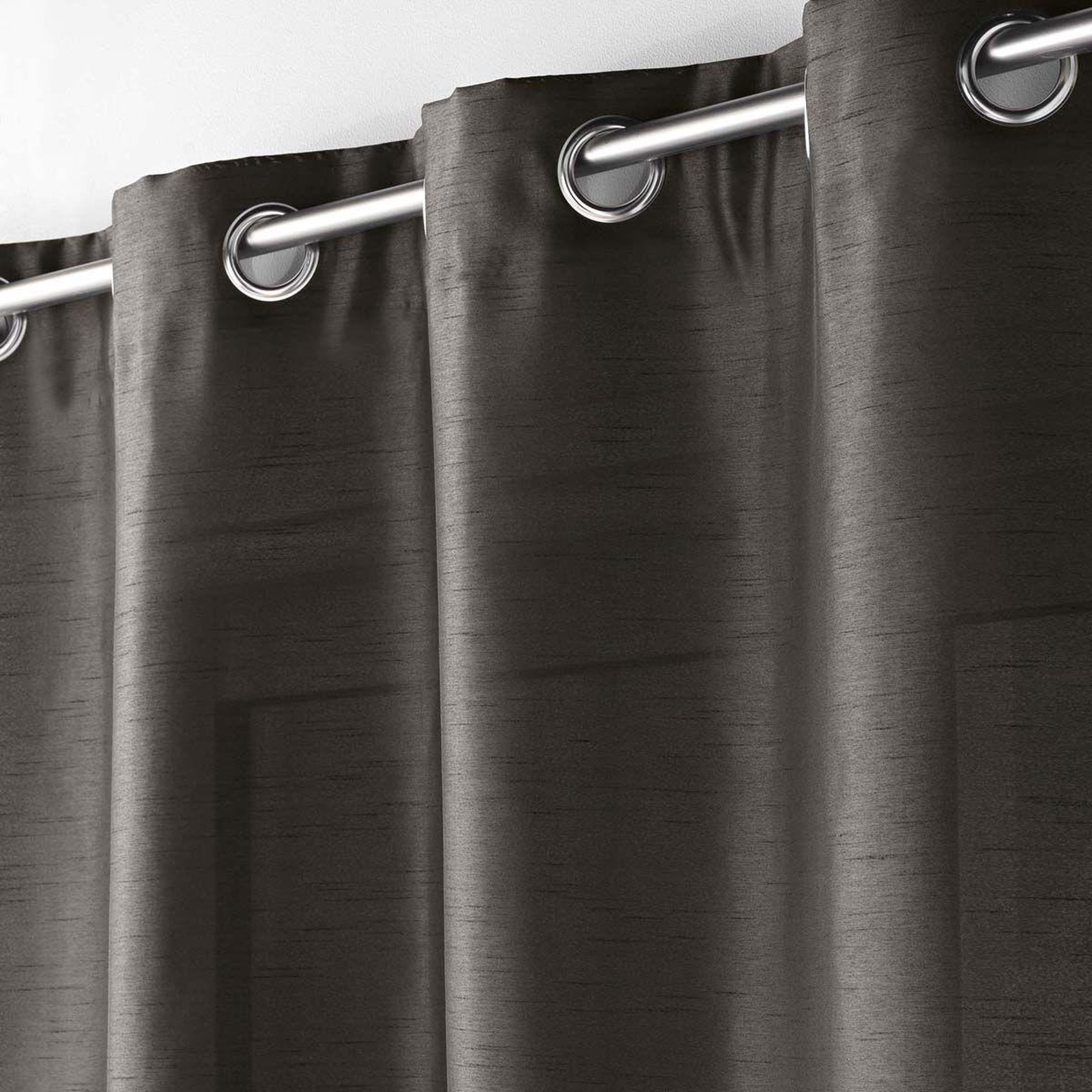 Voir la diapositive 2 : Douceur d'Intérieur Rideau à oeillets  shana  140x240cm gris anthracite