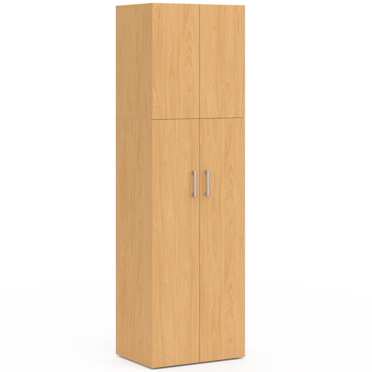 ID MARKET Armoire 2 portes JULIANA bois penderie 50 cm avec étagère