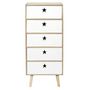 Voir la diapositive 2 : Paris Prix Chiffonnier Enfant  Like a Star  91cm Blanc & Beige