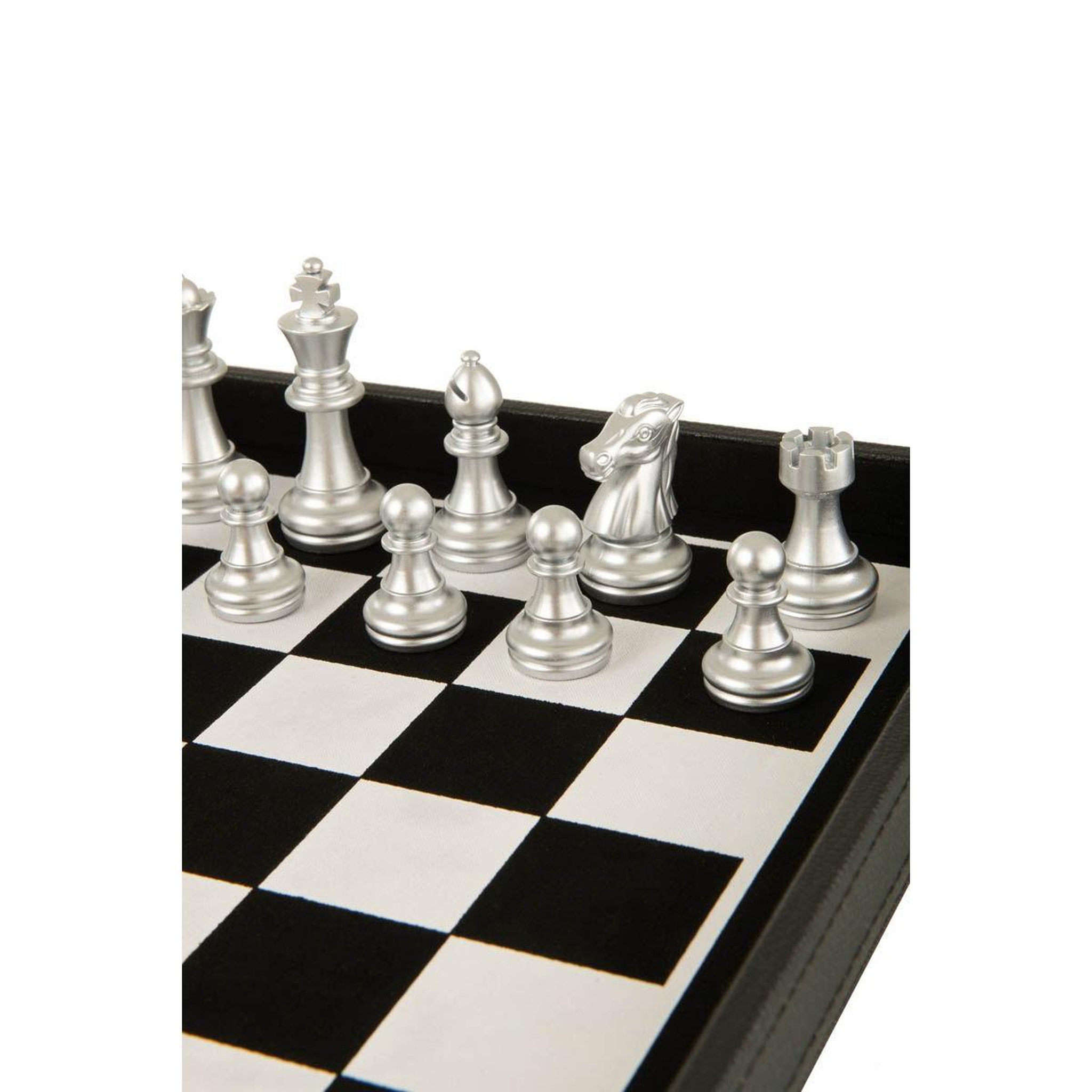 Voir la diapositive 5 : J-LINE Boîte jeux de cartes & échiquier  ezra  35cm noir