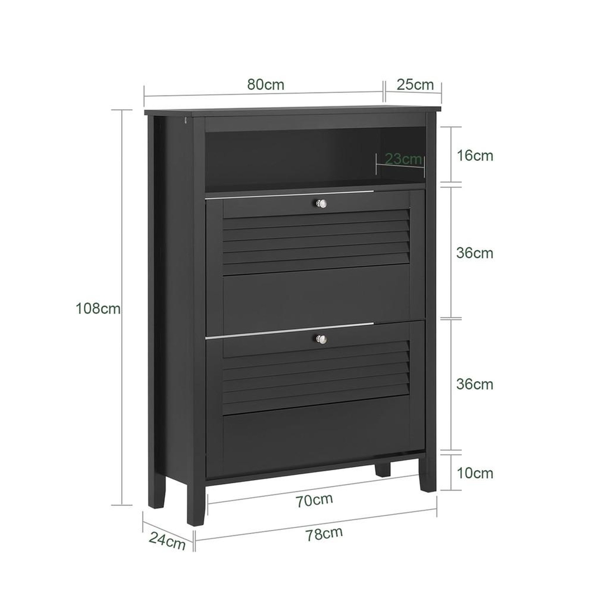 Voir la diapositive 3 : SOBUY SoBuy - Meuble À Chaussures 2 portes - Moderne - FSR152