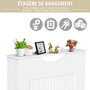 Voir la diapositive 6 : HOMCOM Cache-radiateur design panneau 78 x 19 x 82 cm MDF blanc