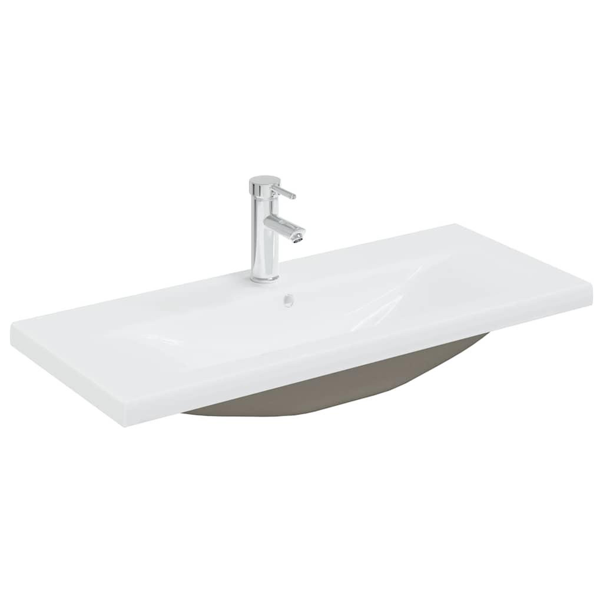 Voir la diapositive 5 : VIDAXL Meuble lavabo avec bassin et robinet integres vieux bois