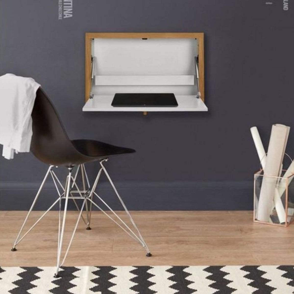 Paris Prix Bureau Mural Design  Brenta  74cm Blanc