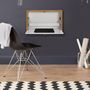 Voir la diapositive 5 : Paris Prix Bureau Mural Design  Brenta  74cm Blanc