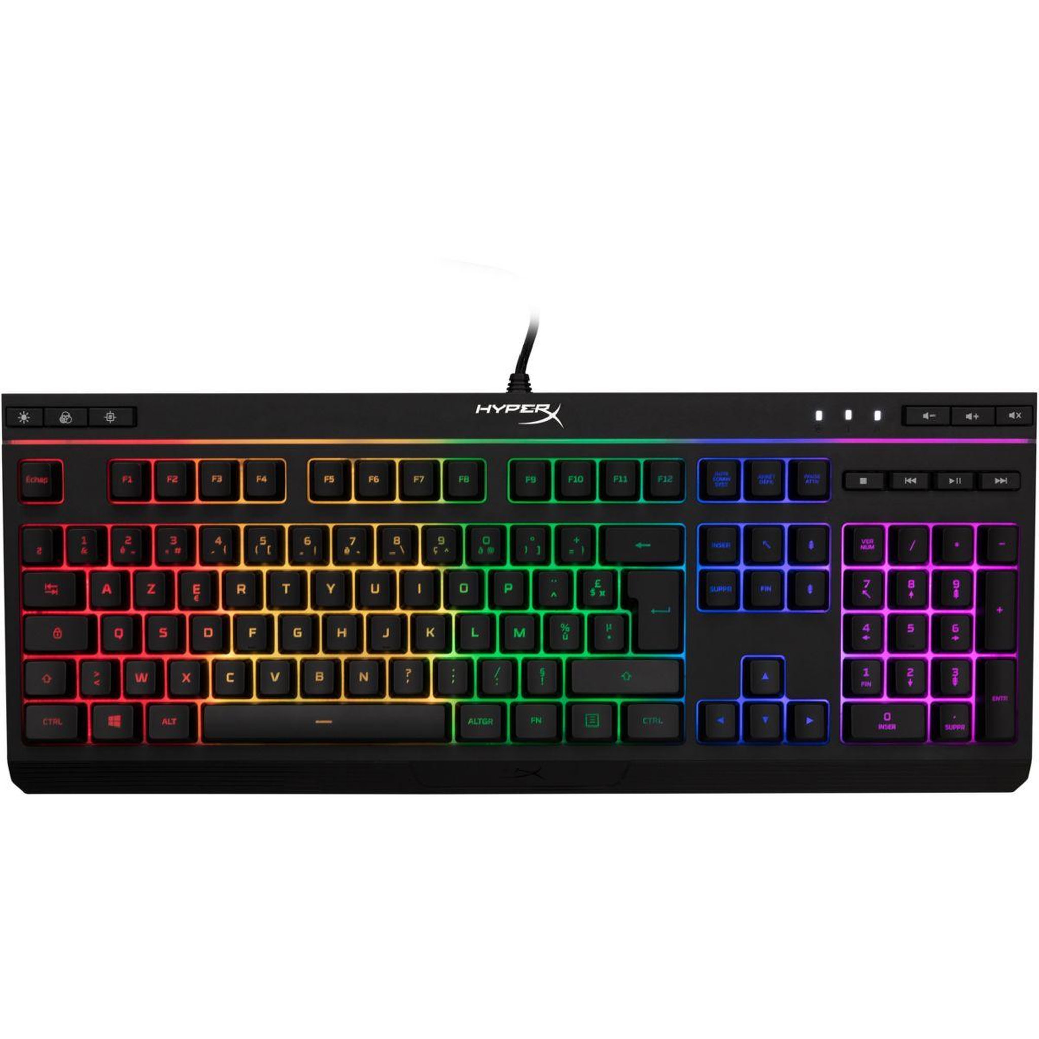 HyperX Clavier gamer alloy core rgb membrane