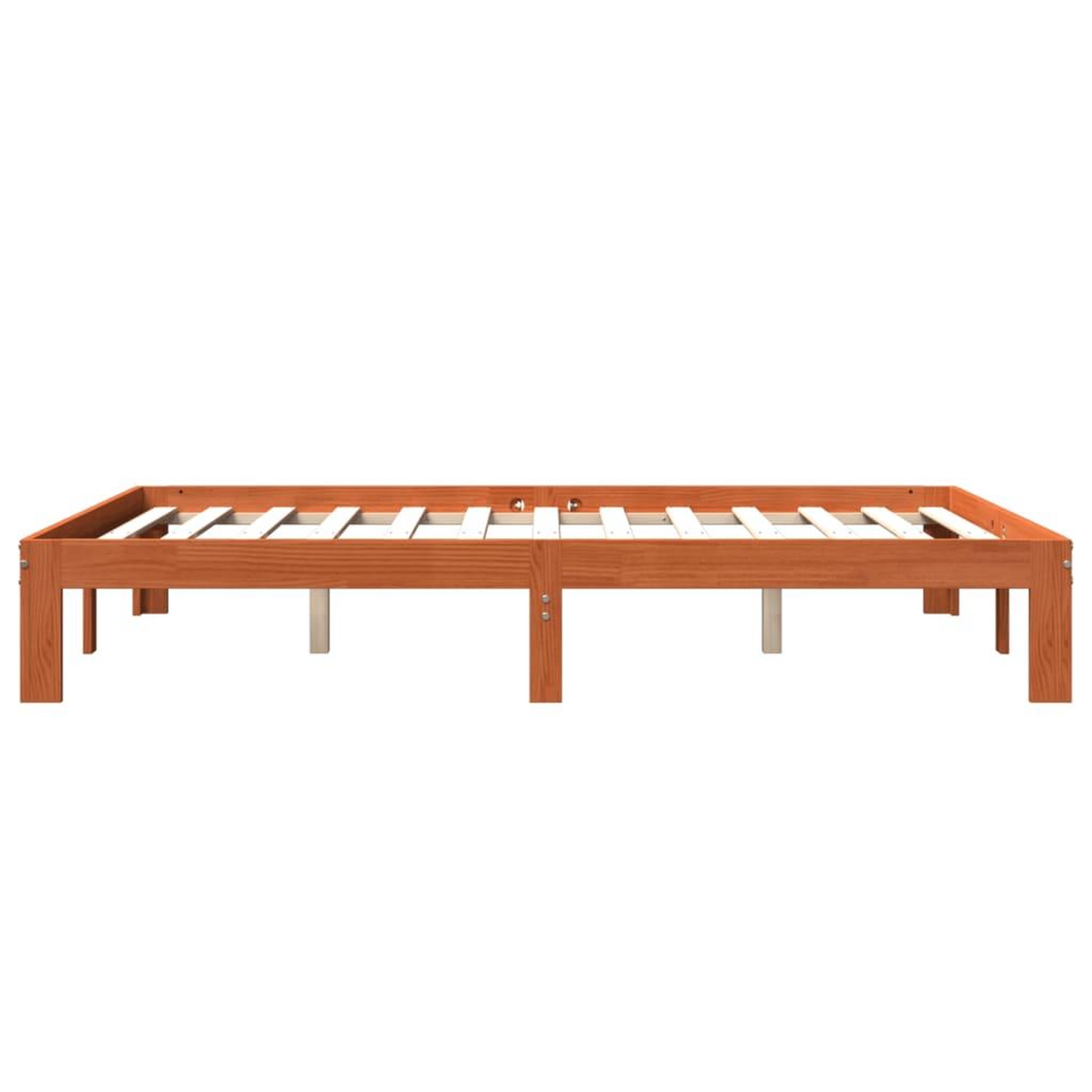 Voir la diapositive 5 : VIDAXL Cadre de lit sans matelas cire marron 140x190cm bois pin massif