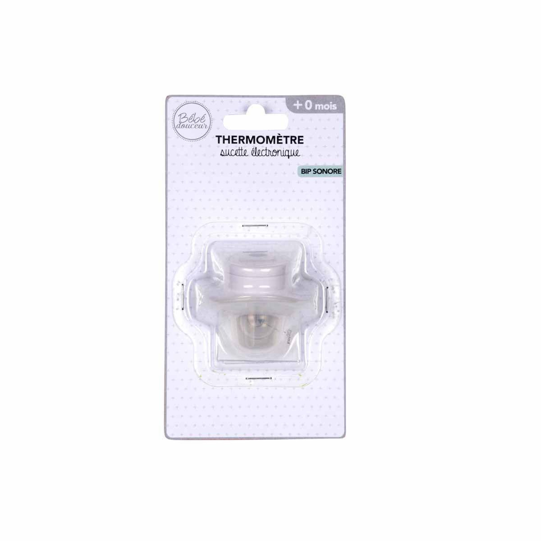 Voir la diapositive 2 : HOMEA Thermomètre pour Bébé  Sucette Électronique  5cm Blanc