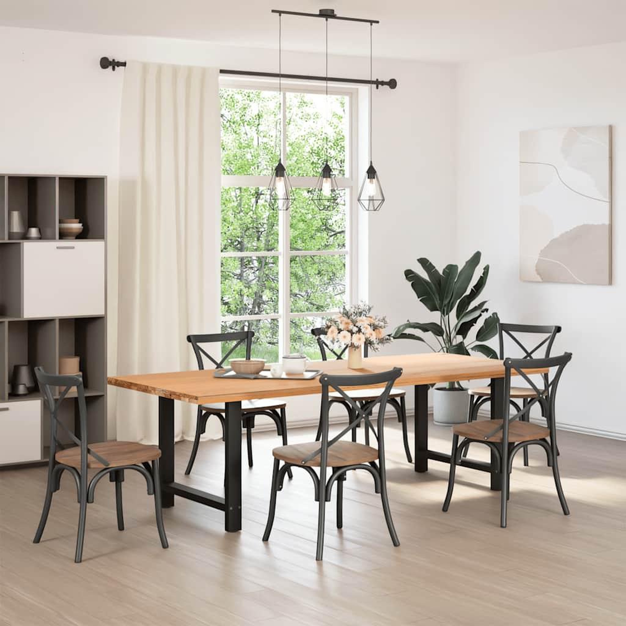Voir la diapositive 2 : VIDAXL Pieds de table basse noir 2 pcs 80x(72-73) cm acier