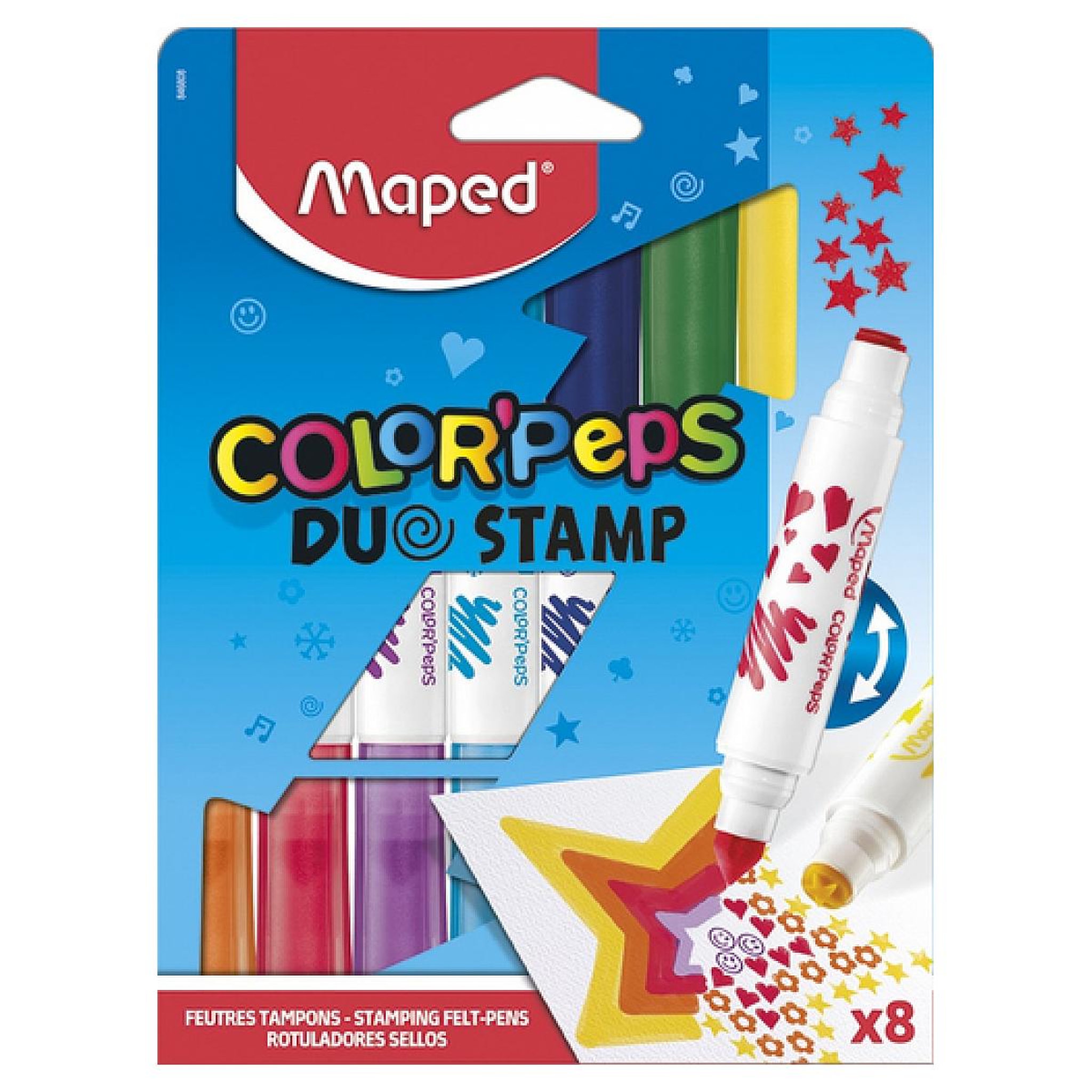 MAPED Feutres colorpeps duo stamp 8pcs