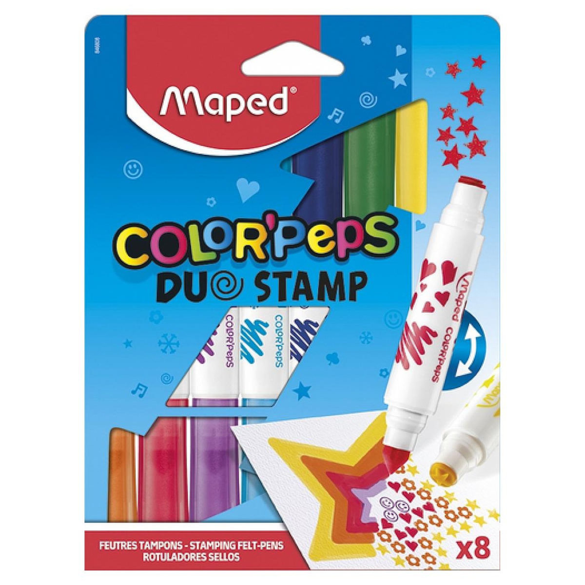 MAPED Feutres colorpeps duo stamp 8pcs