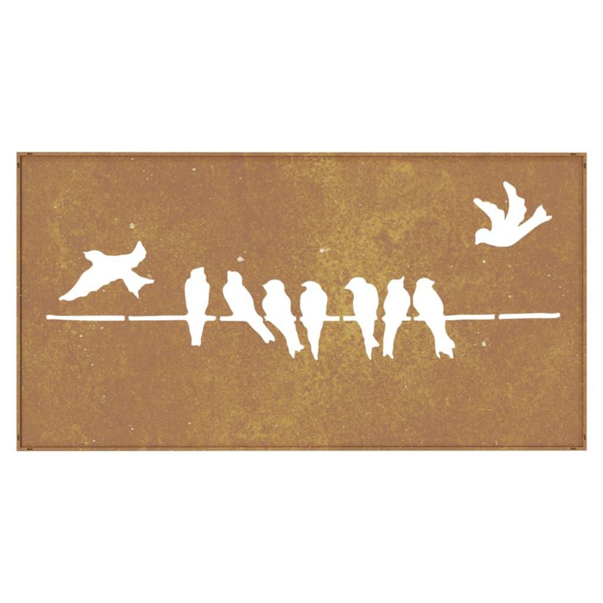 VIDAXL Decoration murale jardin 105x55 cm acier corten design d'oiseau