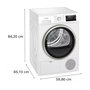 Voir la diapositive 6 : Siemens Sèche-linge pompe à chaleur 60cm 8kg blanc - WT45HV15FR