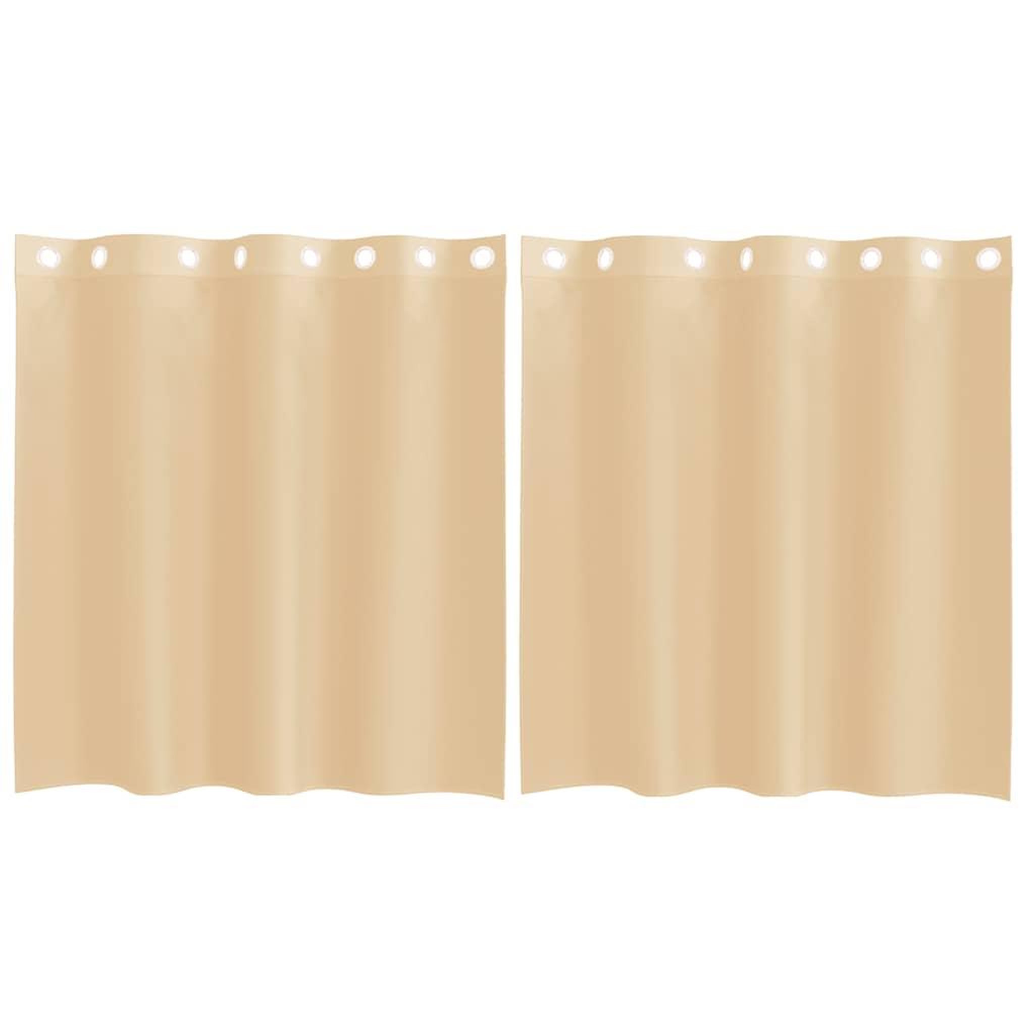 Voir la diapositive 2 : VIDAXL Rideaux en voile avec œillets 2 pcs sable