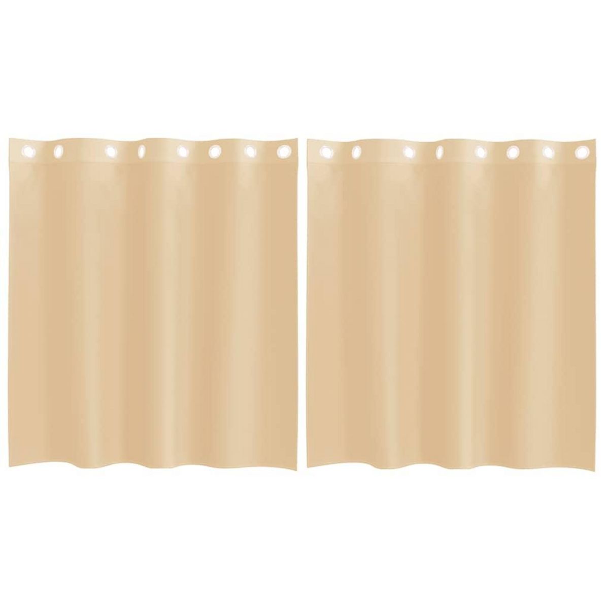 VIDAXL Rideaux en voile avec œillets 2 pcs sable