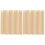 Voir la diapositive 2 : VIDAXL Rideaux en voile avec œillets 2 pcs sable