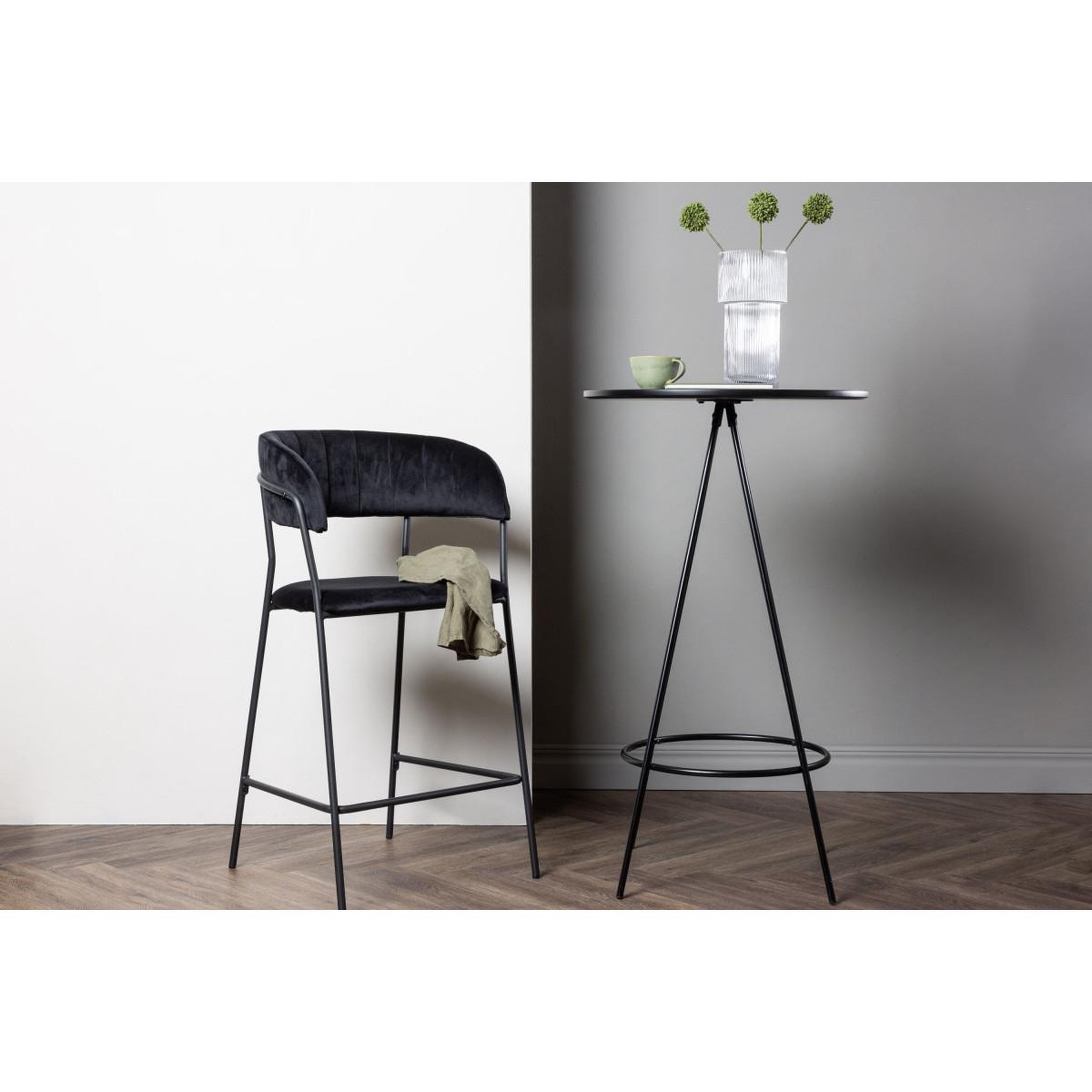 Voir la diapositive 5 : Paris Prix Table de bar  bistro  105cm noir