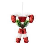 ATMOSPHERA Sujet de Noël Double  Sucre d'Orge  18cm Multicolore