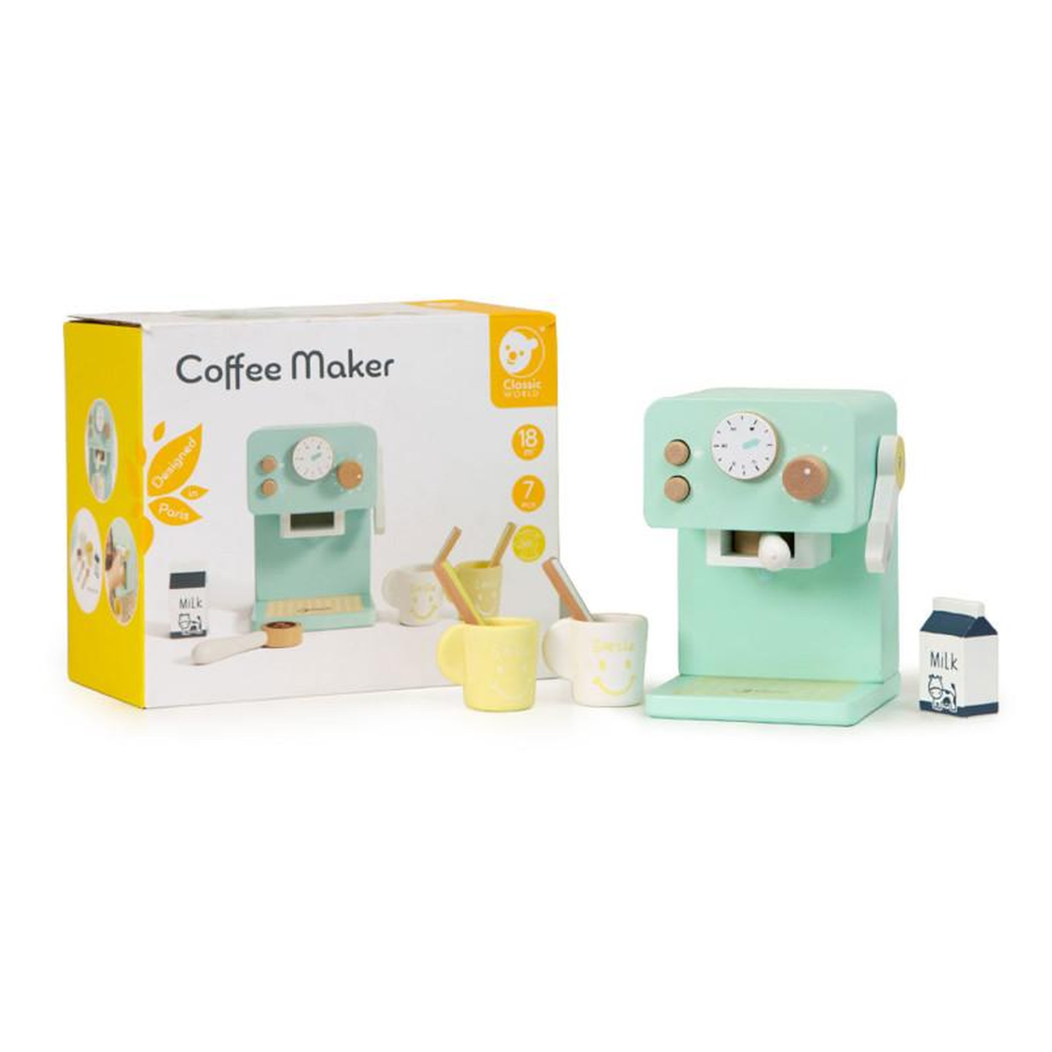Voir la diapositive 3 : CLASSIC WORLD Classic World Wooden Coffee Maker, 7pcs. 50560
