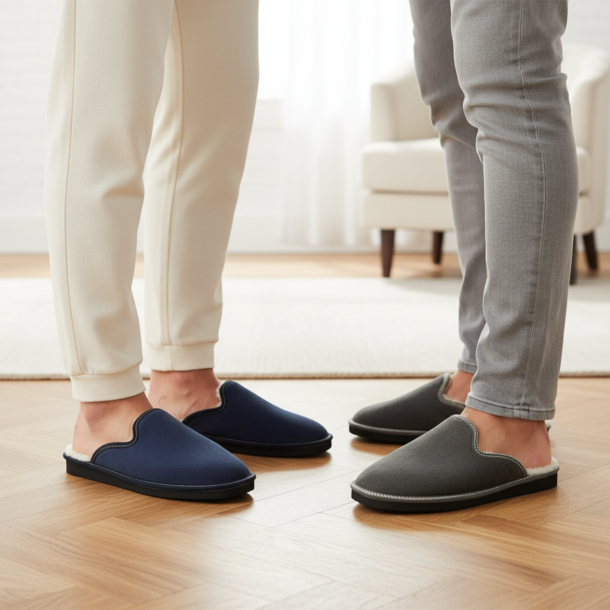 Voir la diapositive 2 : OZABI Ozabi pack de 2 paires pantoufles mules homme fabriquées en espagne