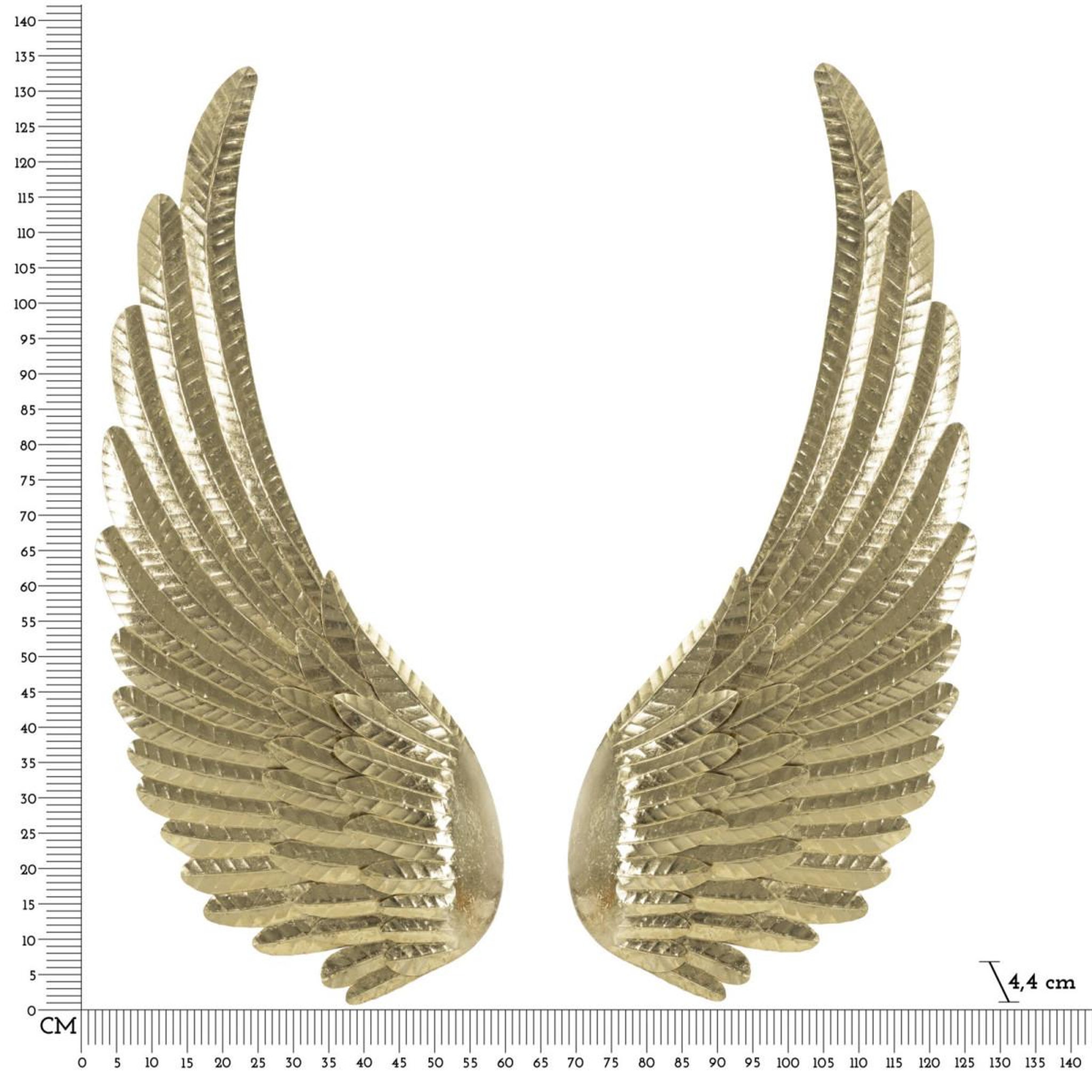 Voir la diapositive 6 : Paris Prix Paire d'ailes en métal  amy  130cm or