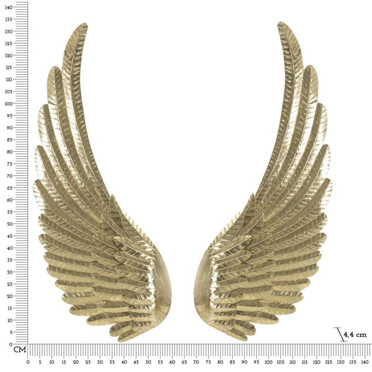 Paris Prix Paire d'Ailes en Métal  Amy  130cm Or
