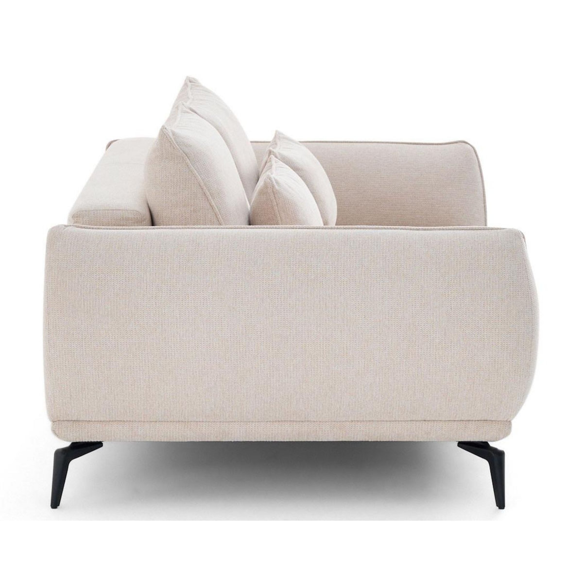 LISA DESIGN Arica - canapé droit 2 places en tissu texturé