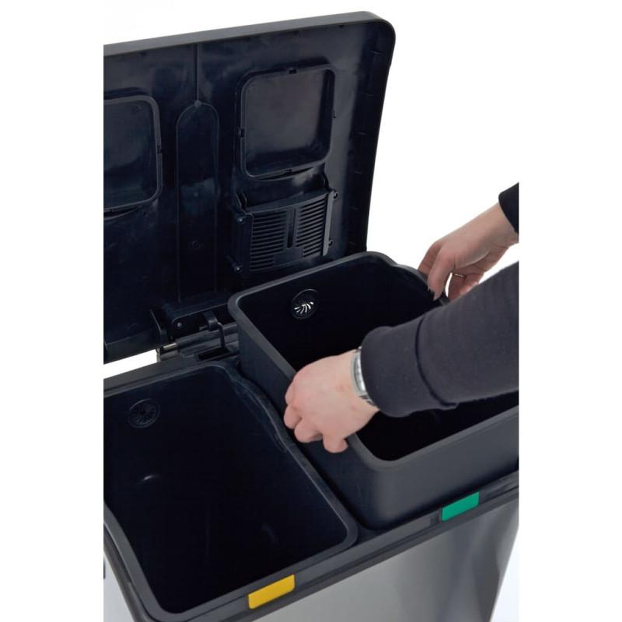 Voir la diapositive 6 : EKO EKO Poubelle à pédale Rejoice 2x30 L Argenté mat