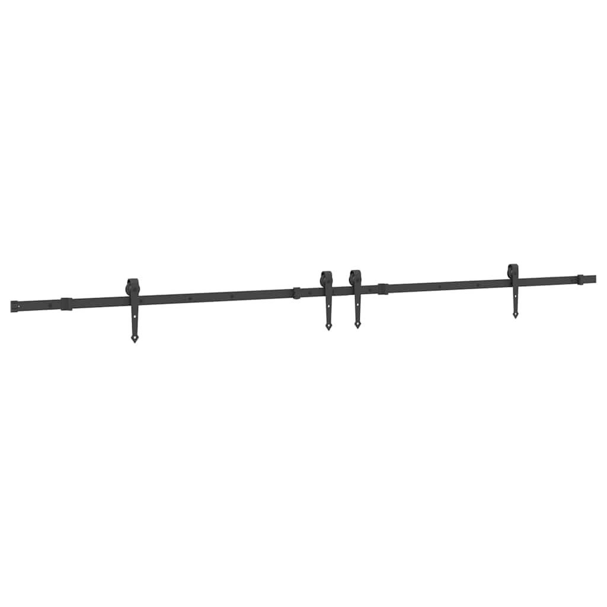 Voir la diapositive 2 : VIDAXL Kit de quincaillerie de porte coulissante 305 cm acier noir