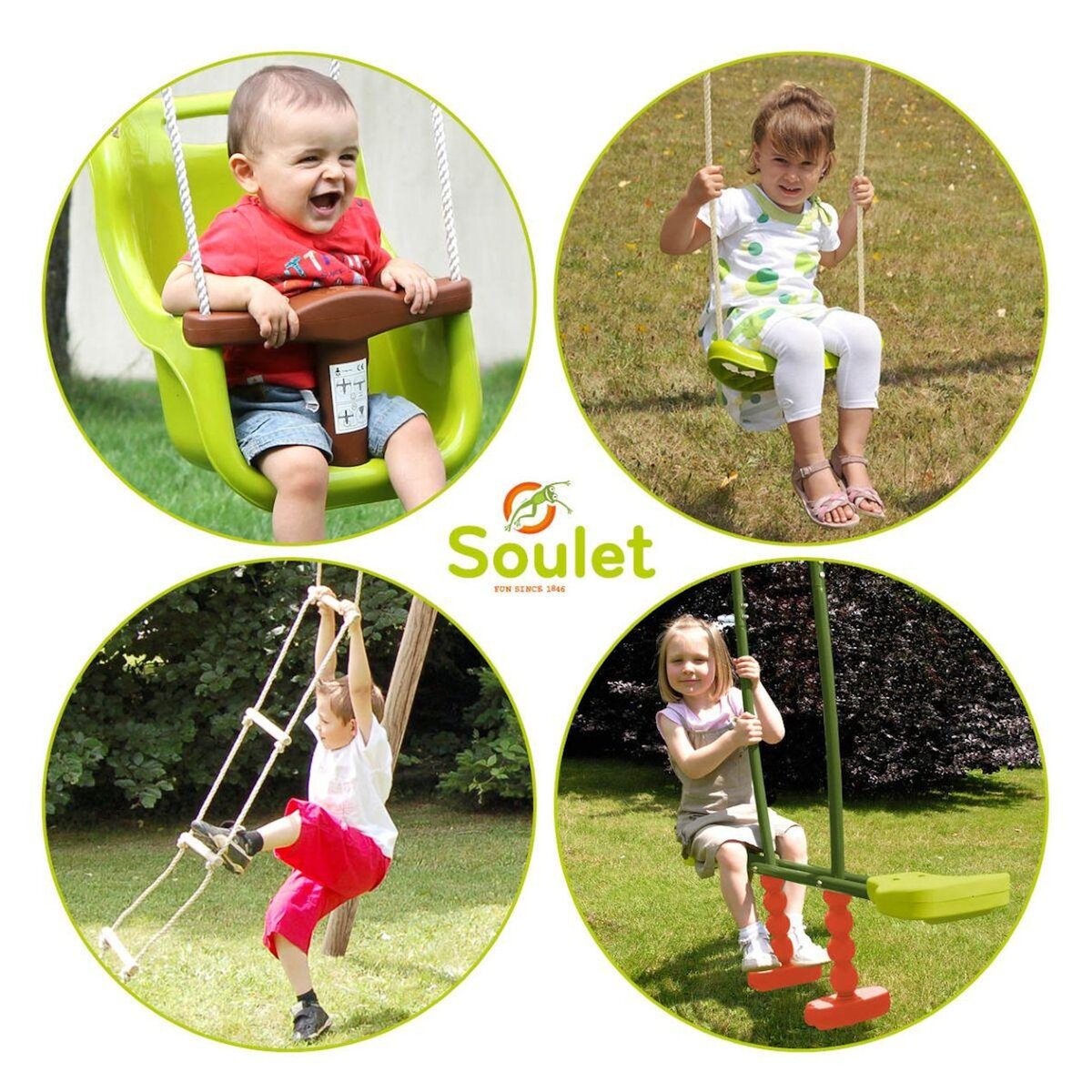 Soulet Portique balançoire - Bois - H2,20m - SUZON